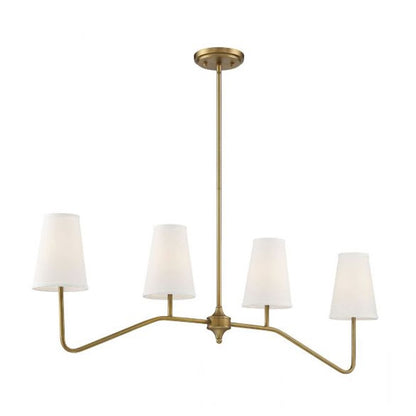 Meridian Modern 4 Light Linear Chandelier