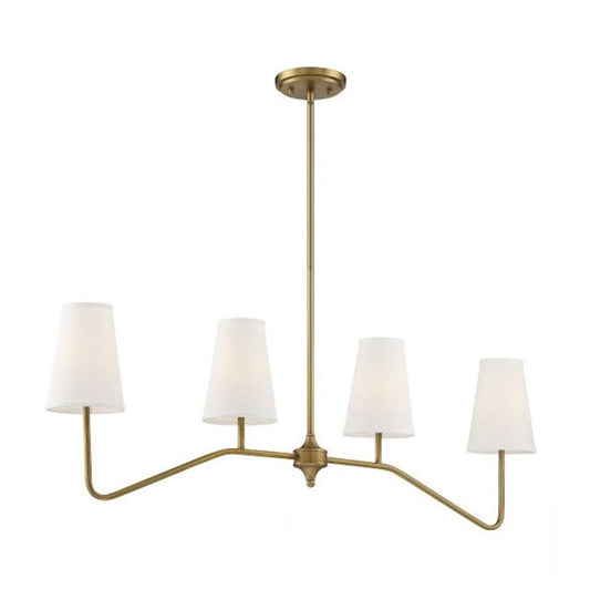 Meridian Modern 4 Light Linear Chandelier