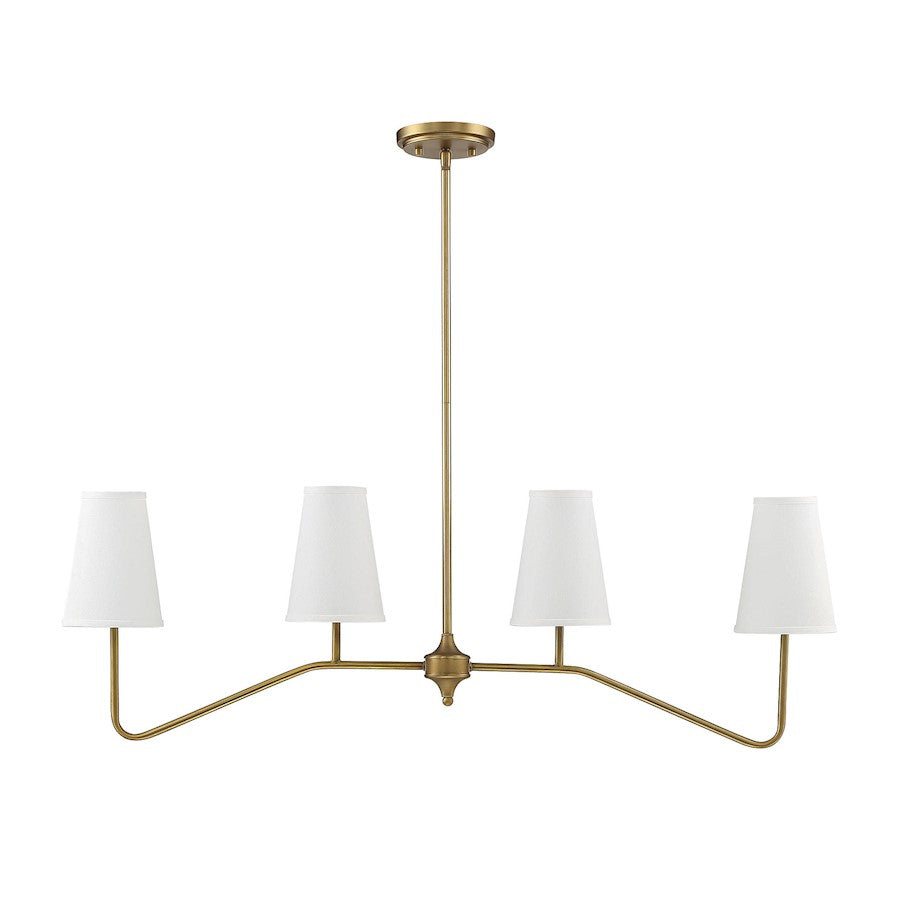 Meridian Modern 4 Light Linear Chandelier
