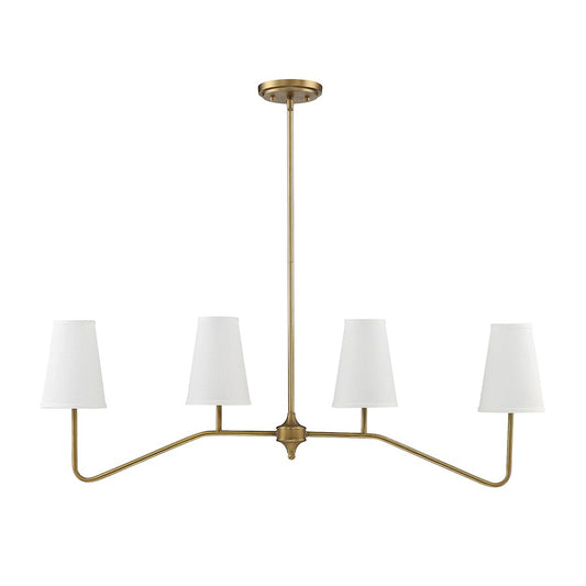 Meridian Modern 4 Light Linear Chandelier