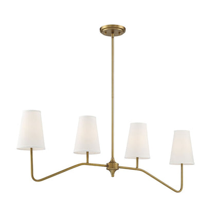 Meridian Modern 4 Light Linear Chandelier