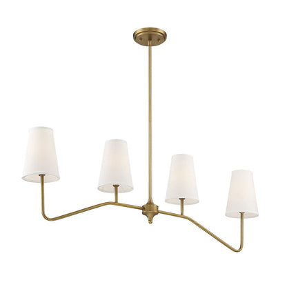 Meridian Modern 4 Light Linear Chandelier