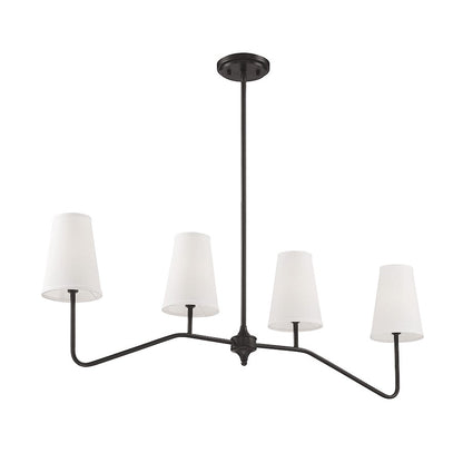 Meridian Modern 4 Light Linear Chandelier