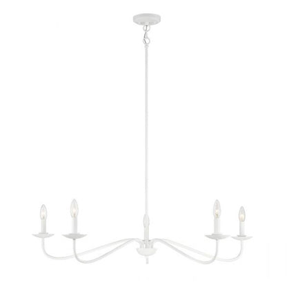 5-Light 7" Chandelier, Bisque White