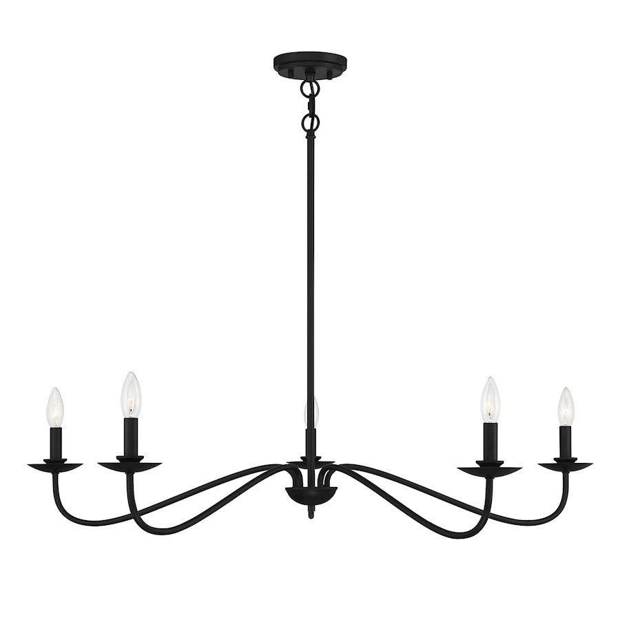 5-Light 7" Chandelier, Bisque White