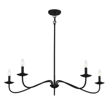 5-Light 7" Chandelier, Bisque White