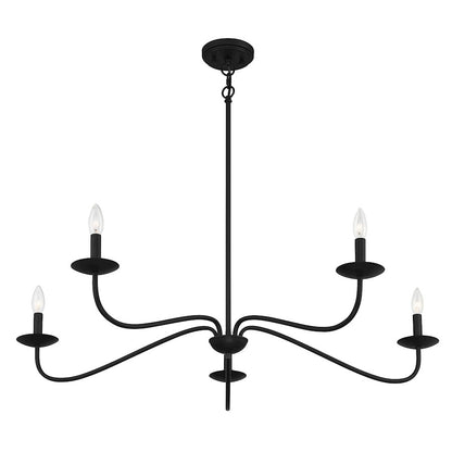 5-Light 7" Chandelier, Bisque White
