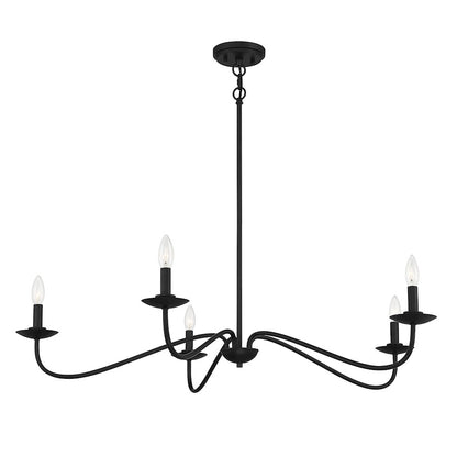 5-Light 7" Chandelier, Bisque White