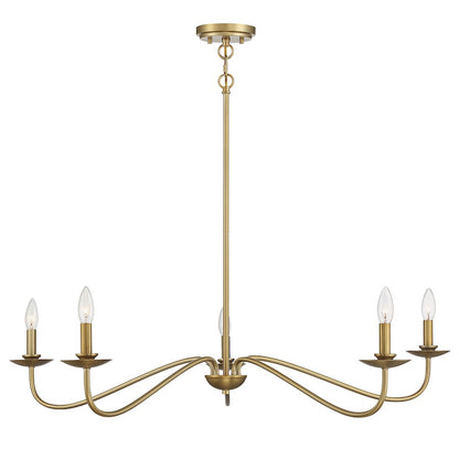 5-Light 7" Chandelier, Bisque White