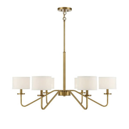 6-Light 18" Chandelier, Matte Black