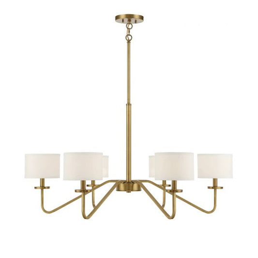 6-Light 18" Chandelier, Matte Black