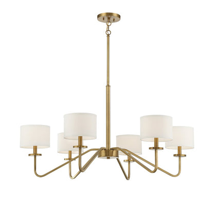 6-Light 18" Chandelier, Matte Black