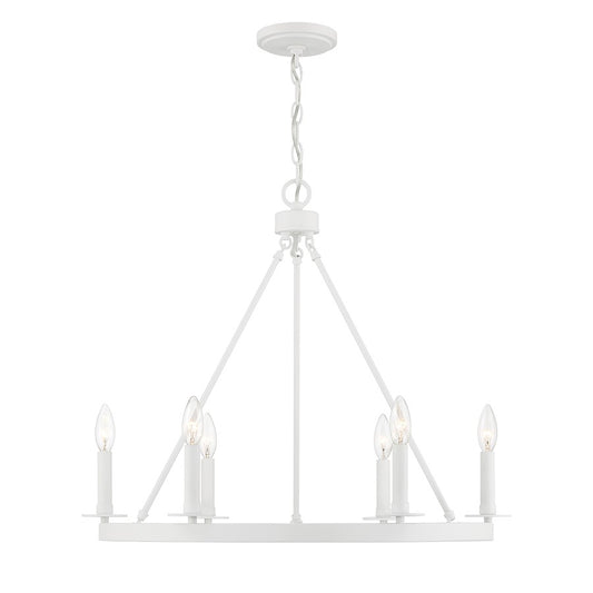 Savoy House 6-Light 26" Chandelier, Bisque White - M10093BQW