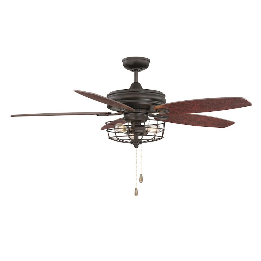 Savoy House 52" 3-Light Ceiling Fan, Oil Rubbed Bronze