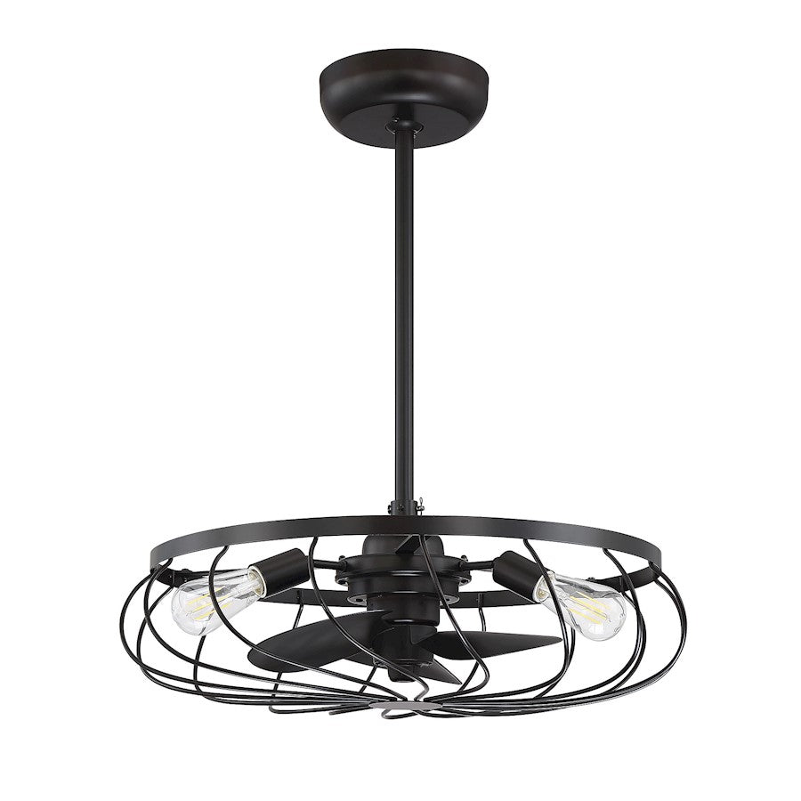 Meridian Farmhouse 3 Light 14" Ceiling Fan, Oil Rubbed Bronze