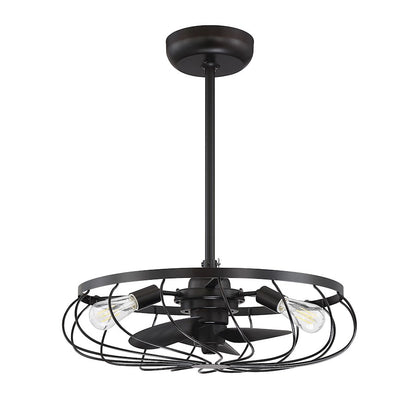 Meridian Farmhouse 3 Light 14" Ceiling Fan, Oil Rubbed Bronze