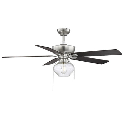 Savoy House 52" 1-Light Ceiling Fan, Brushed Nickel