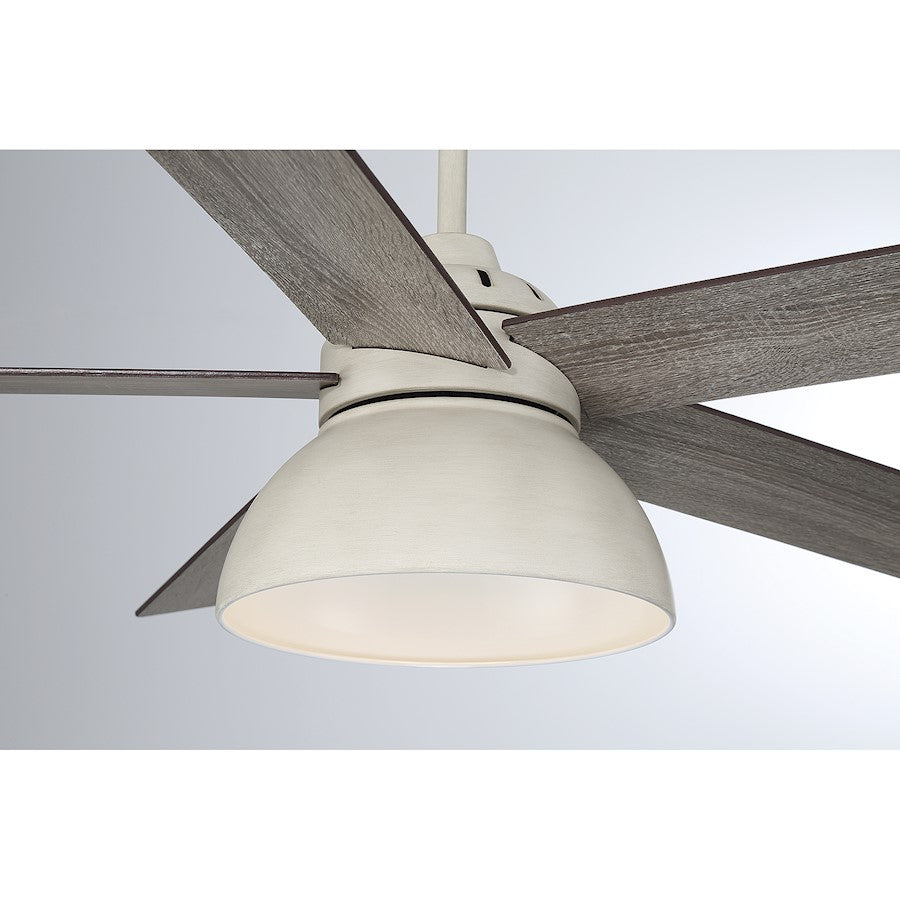 Savoy House 52" LED Ceiling Fan, Distressed White