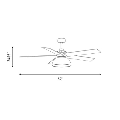 Meridian Modern Farmhouse 52" LED Ceiling Fan
