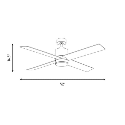 Savoy House 52" LED Ceiling Fan, White