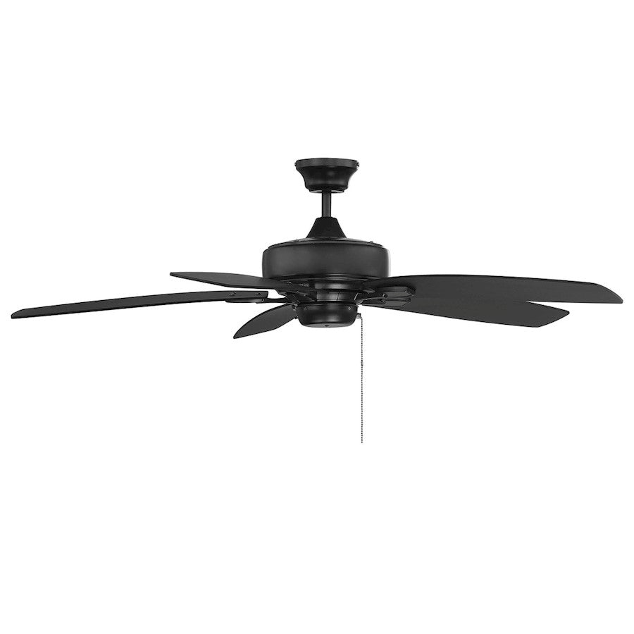 Savoy House 52" Ceiling Fan, Matte Black