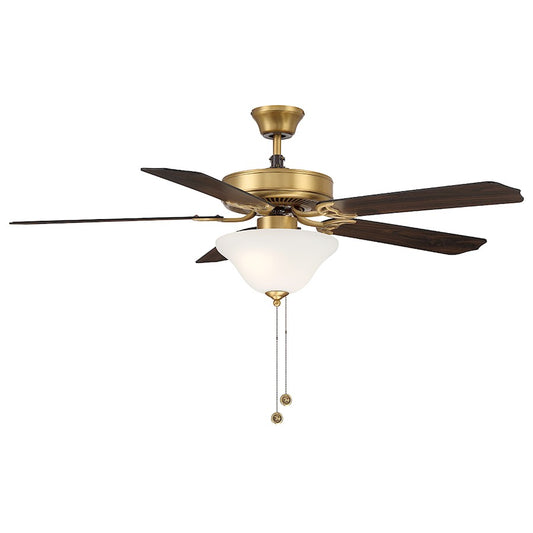 Savoy House 2018 52" 2-Light 26" Ceiling Fan, Natural Brass - M2018NBRV