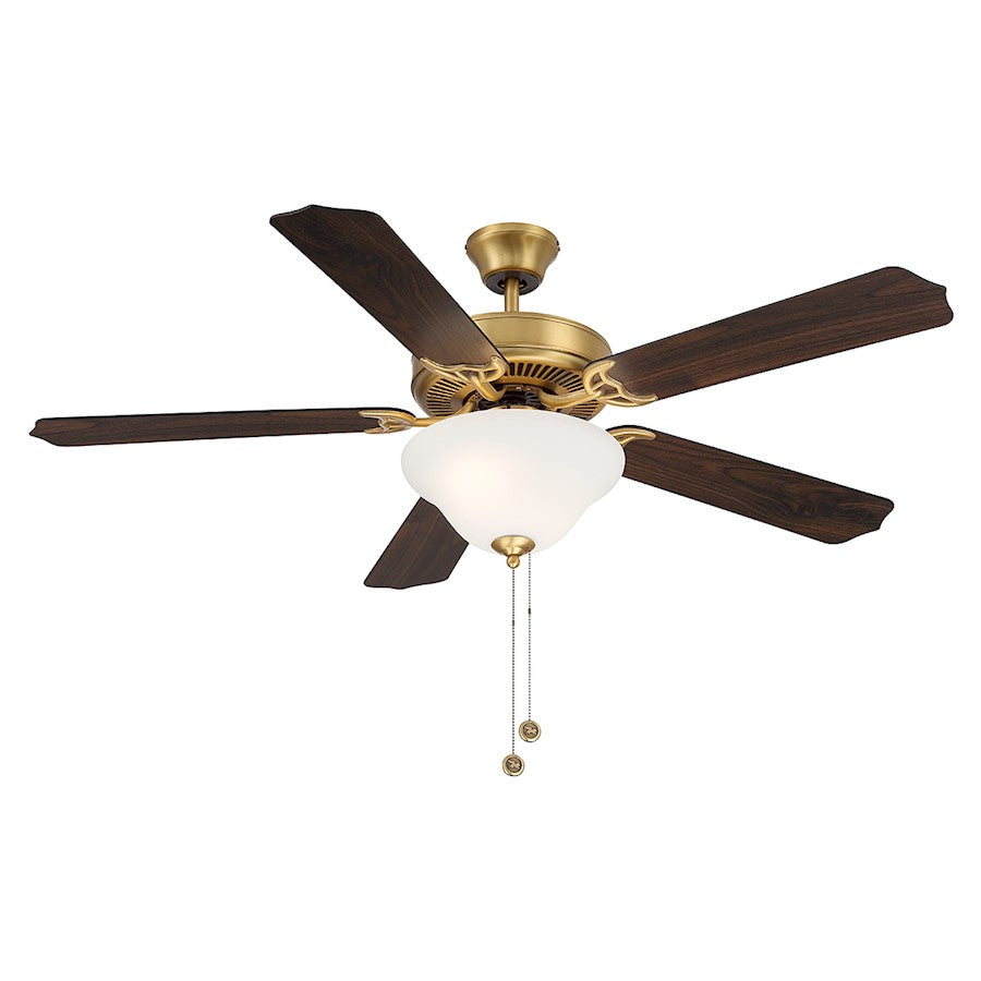 Savoy House 2018 52" 2-Light 26" Ceiling Fan, Natural Brass