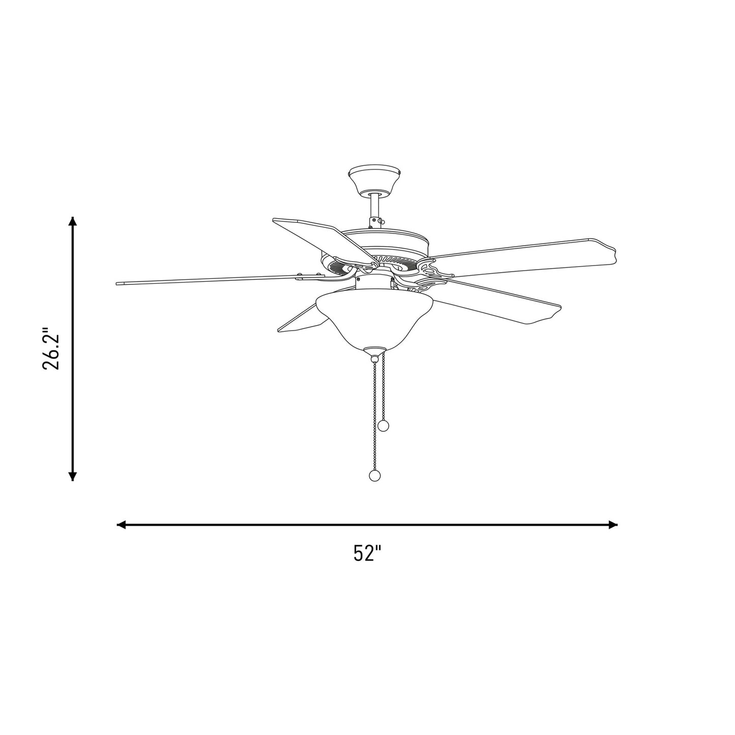 Savoy House 52" 2-Light Ceiling Fan, White