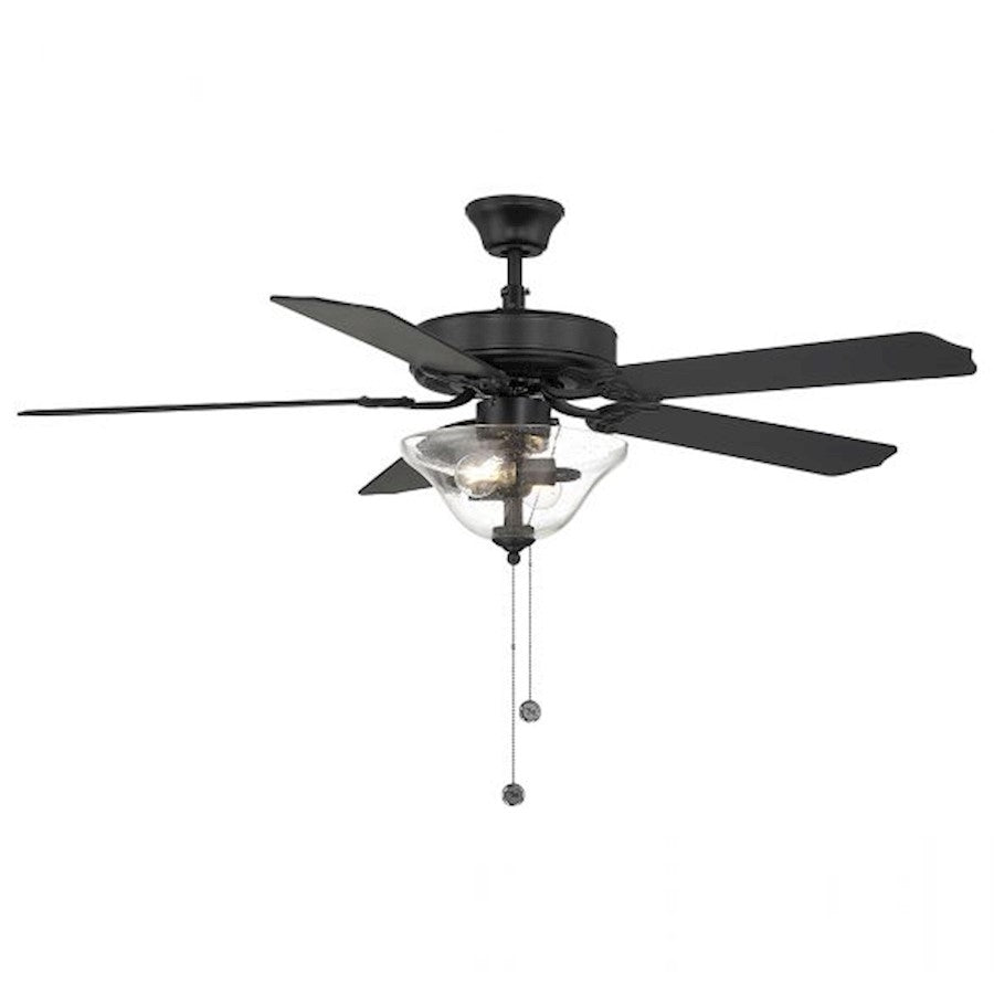 Savoy House 52" 2-Light 26" Ceiling Fan, Matte Black - M2019MBKRV