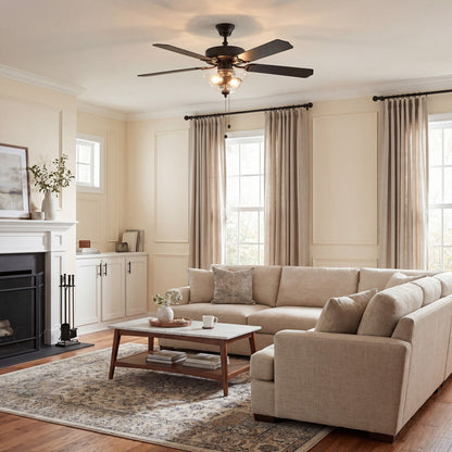 Meridian Traditional 2 Light 52" Ceiling Fan