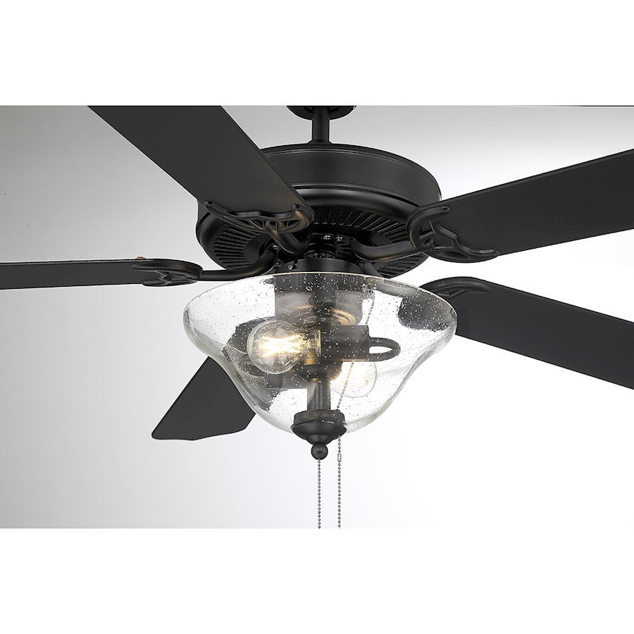 Savoy House 52" 2-Light 26" Ceiling Fan, Matte Black