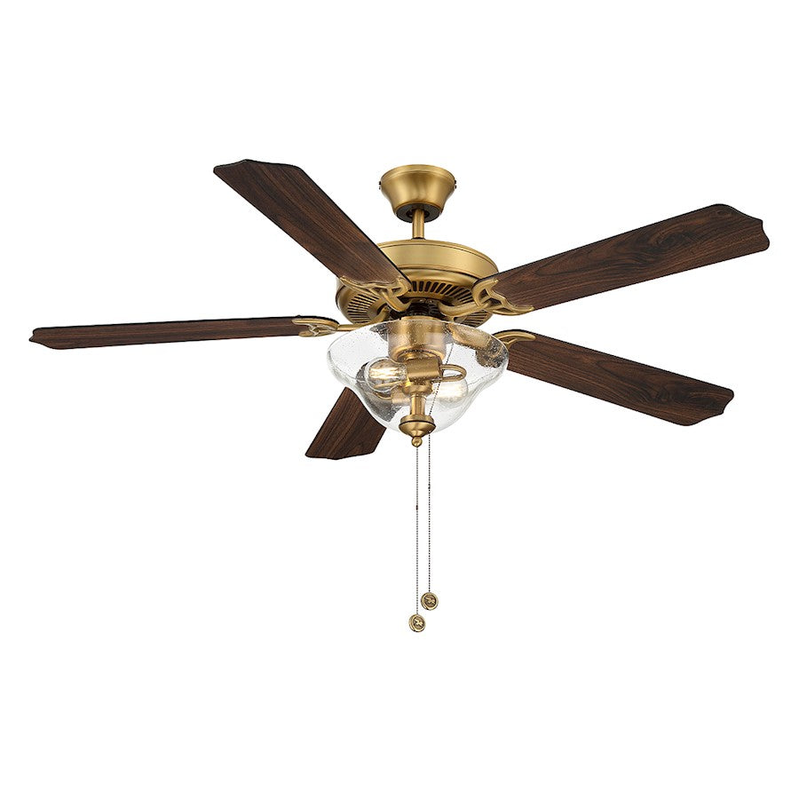 Savoy House 52" 2-Light 26" Ceiling Fan, Natural Brass