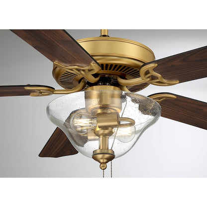 Savoy House 52" 2-Light 26" Ceiling Fan, Natural Brass