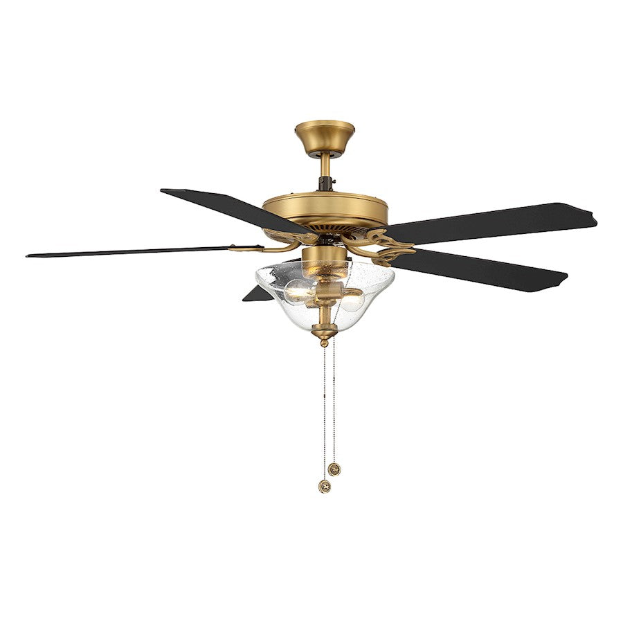 Savoy House 52" 2-Light 26" Ceiling Fan, Natural Brass