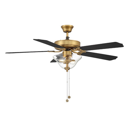 Savoy House 52" 2-Light 26" Ceiling Fan, Natural Brass