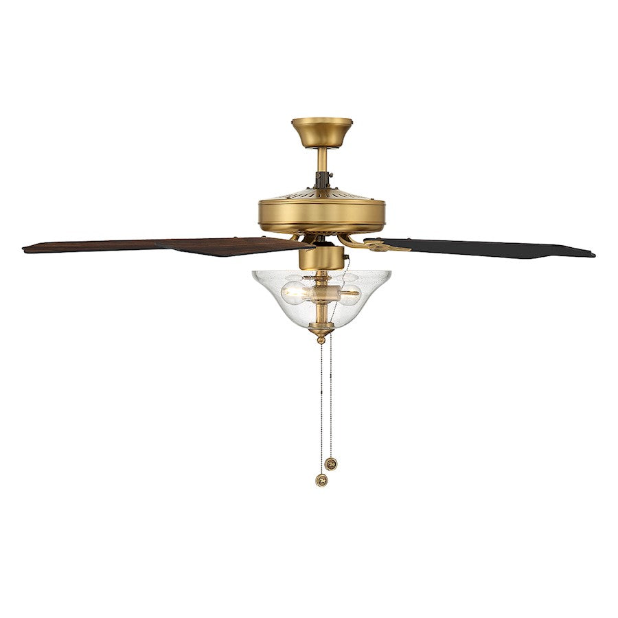 Savoy House 52" 2-Light 26" Ceiling Fan, Natural Brass