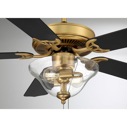 Savoy House 52" 2-Light 26" Ceiling Fan, Natural Brass