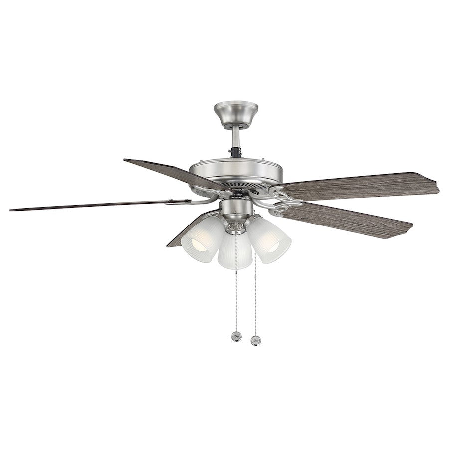 Savoy House 52" 3-Light 18" Ceiling Fan, Brushed Nickel - M2021BNRV