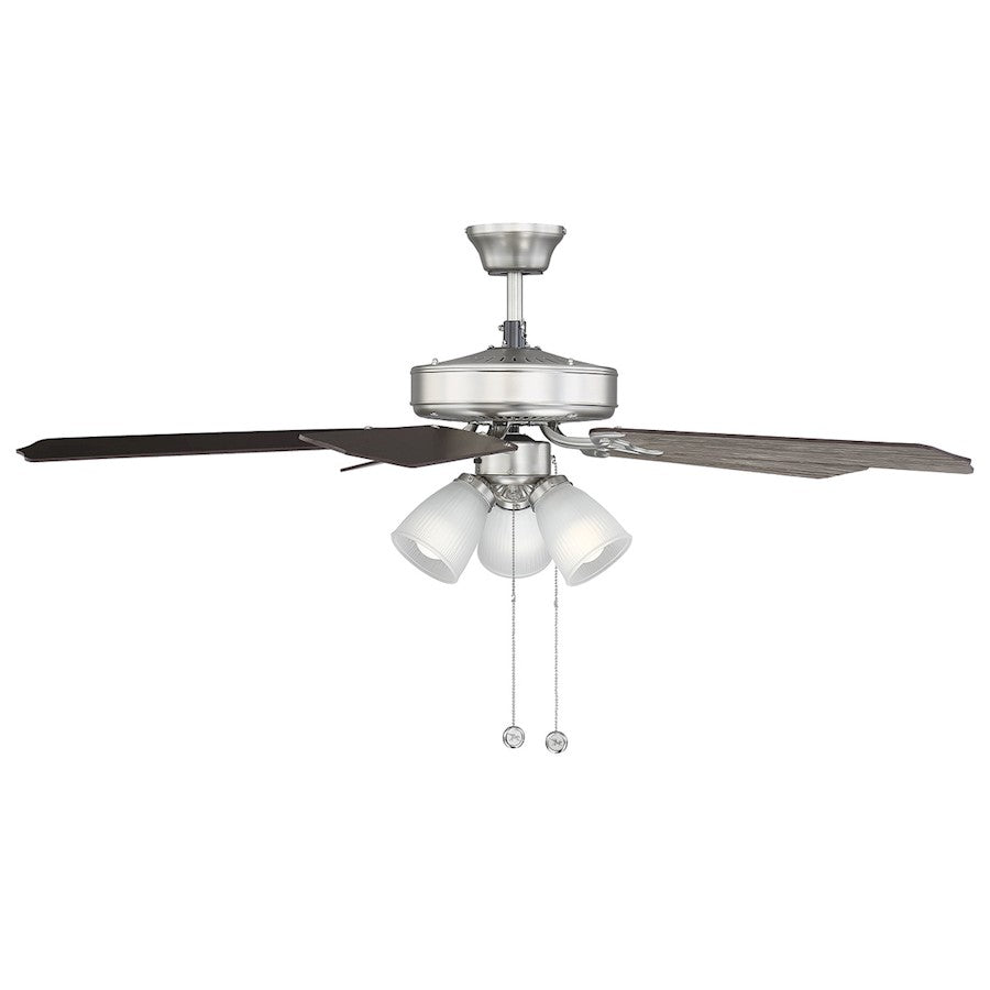 Savoy House 52" 3-Light 18" Ceiling Fan, Brushed Nickel