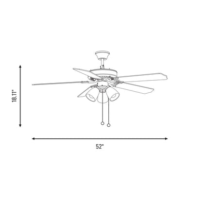 Savoy Meridian 3 Light 52" Ceiling Fan