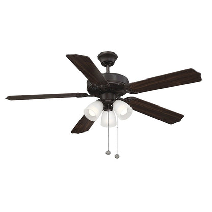 Savoy House 52" 3-Light 18" Ceiling Fan, Oil Rubbed Bronze