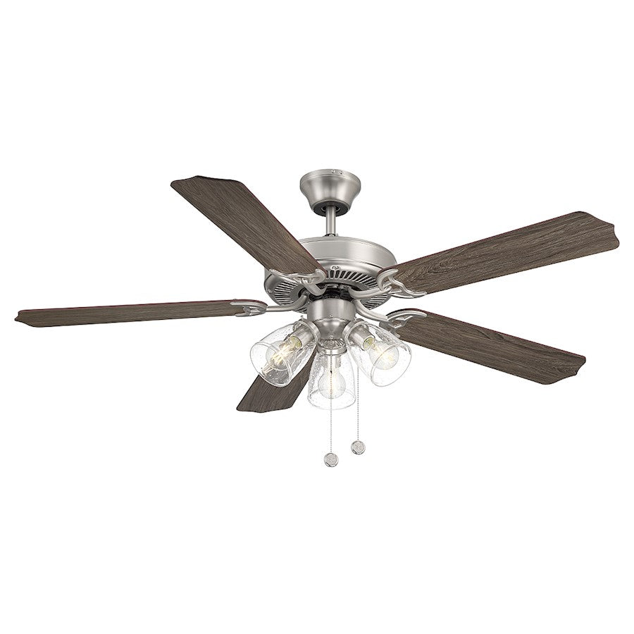 Savoy House 52" 3-Light 27" Ceiling Fan, Brushed Nickel