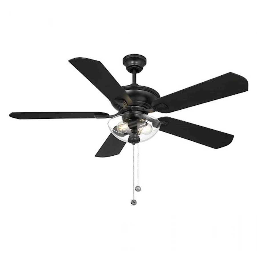 Savoy House 52" 2-Light Outdoor Ceiling Fan, Matte Black - M2026MBKRV