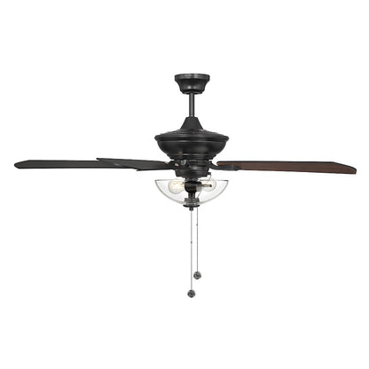 Savoy House 52" 2-Light Outdoor Ceiling Fan, Matte Black