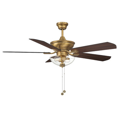 Savoy House 52" 2-Light Outdoor Ceiling Fan, Natural Brass - M2026NBRV