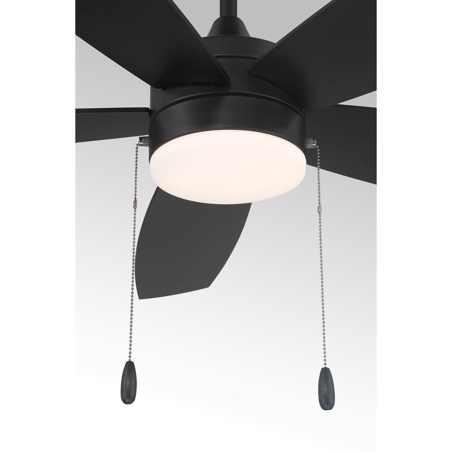 Savoy House 52in Ceiling Fan | Transitional Matte Black and White Opal Glass | Covered Patio & Living Room | 52 x 52 x 7.63 in | Model M2029MBK