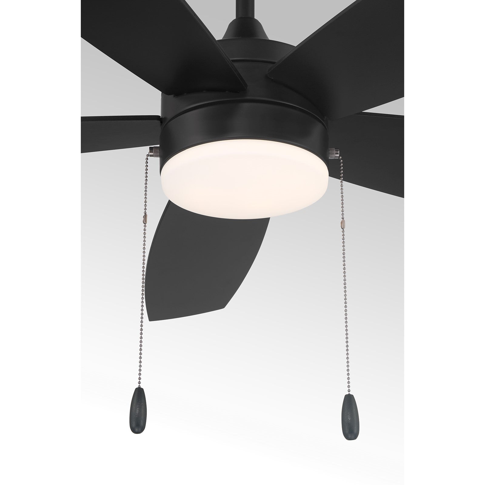 Savoy House 52in Ceiling Fan | Transitional Matte Black and White Opal Glass | Covered Patio & Living Room | 52 x 52 x 7.63 in | Model M2029MBK