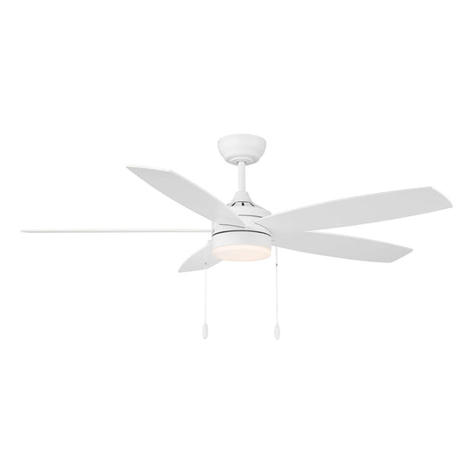 Savoy House 52in Ceiling Fan | Transitional White and White Opal Glass | Covered Patio & Living Room | 52 x 52 x 7.63 in | Model M2029WH