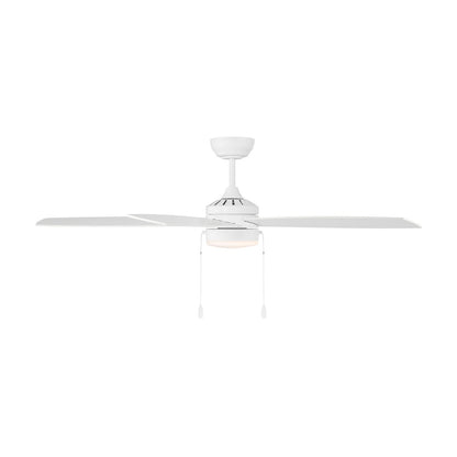 Savoy House 52in Ceiling Fan | Transitional White and White Opal Glass | Covered Patio & Living Room | 52 x 52 x 7.63 in | Model M2029WH