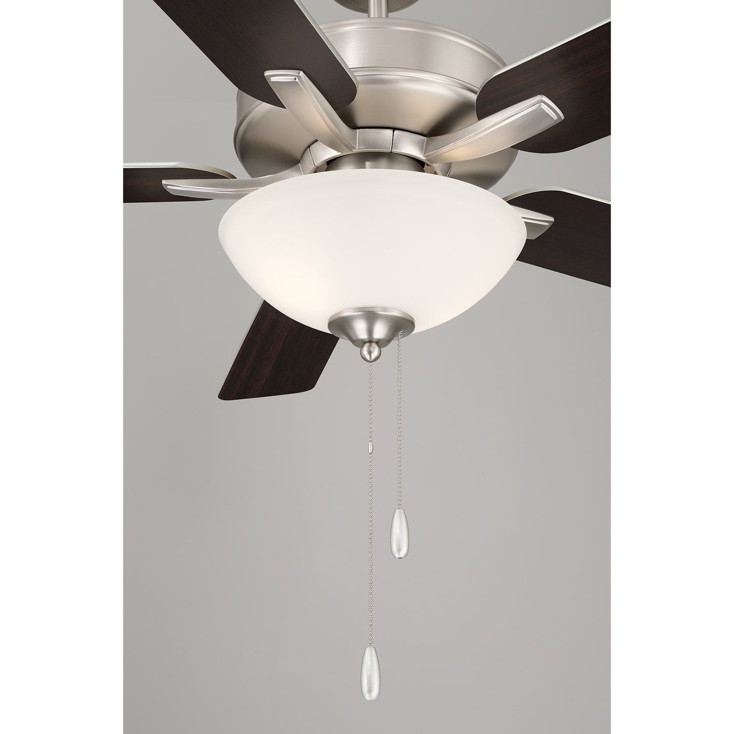 Savoy House 52in Ceiling Fan | Transitional Brushed Nickel and White Frosted Glass | Living Room & Bedroom | 52 x 52 x 13.13 in | Model M2034BNRV